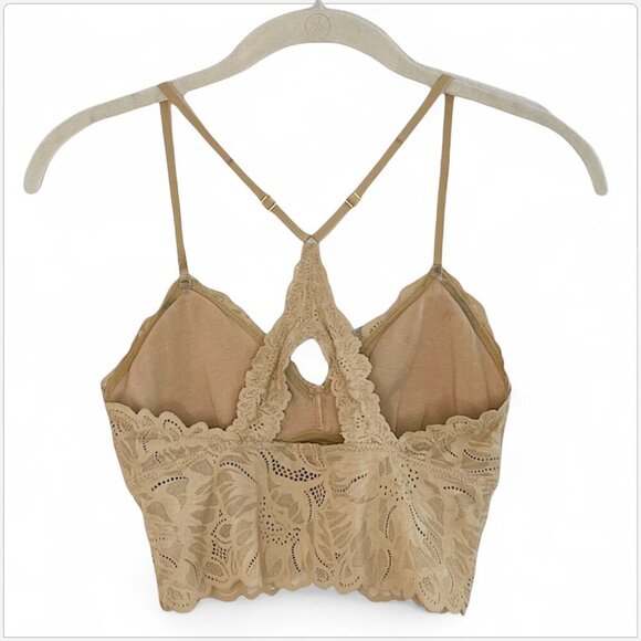 Aerie American Eagle Holiday Best Lace Padded Racerback Bralette Bra Top NWT S - Picture 3 of 4